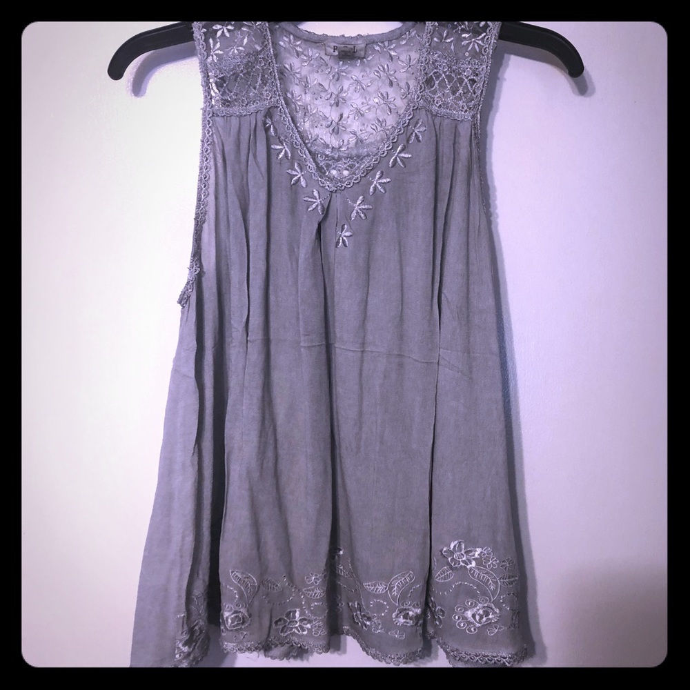 POL embroidered tank top
